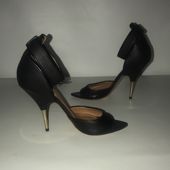 GIVENCHY Paris Black Leather Stiletto Size 37 - Picture 8 of 12
